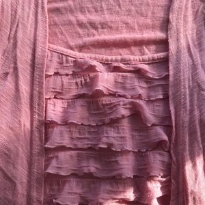 Pink ruffle shirt